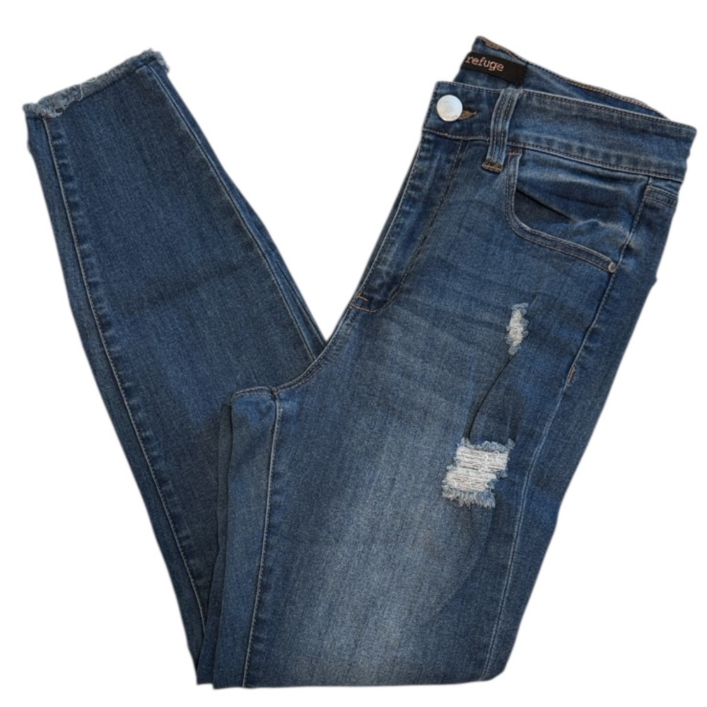 🌻 Refuge Factory Distressed High Rise Skinny Jeans 🌻